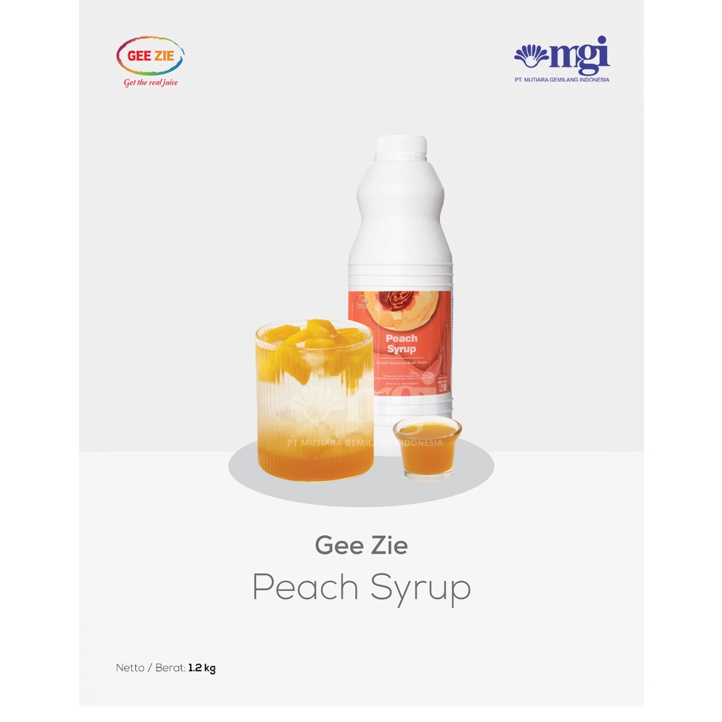 Jual Gee Zie Syrup Peach Gee Zie Sirup Peach Sirup Minuman Cafe