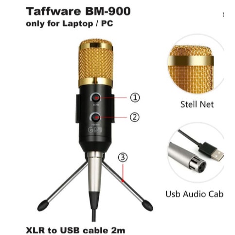 Jual Taffware Condenser Microphone Sound Card Bm Mic Laptop Mic