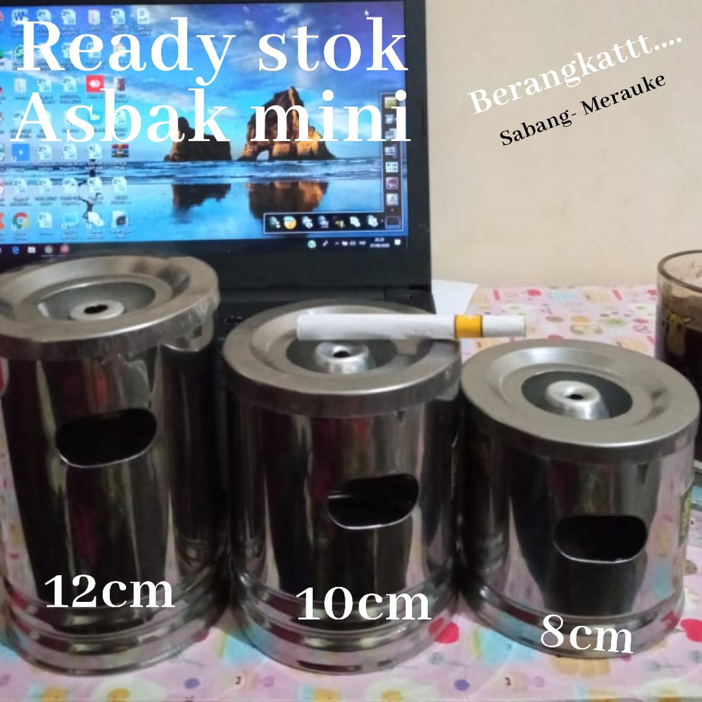 Jual Asbak Mini Stainless Tong Sampah Asbak Sekar Roko Shopee Indonesia