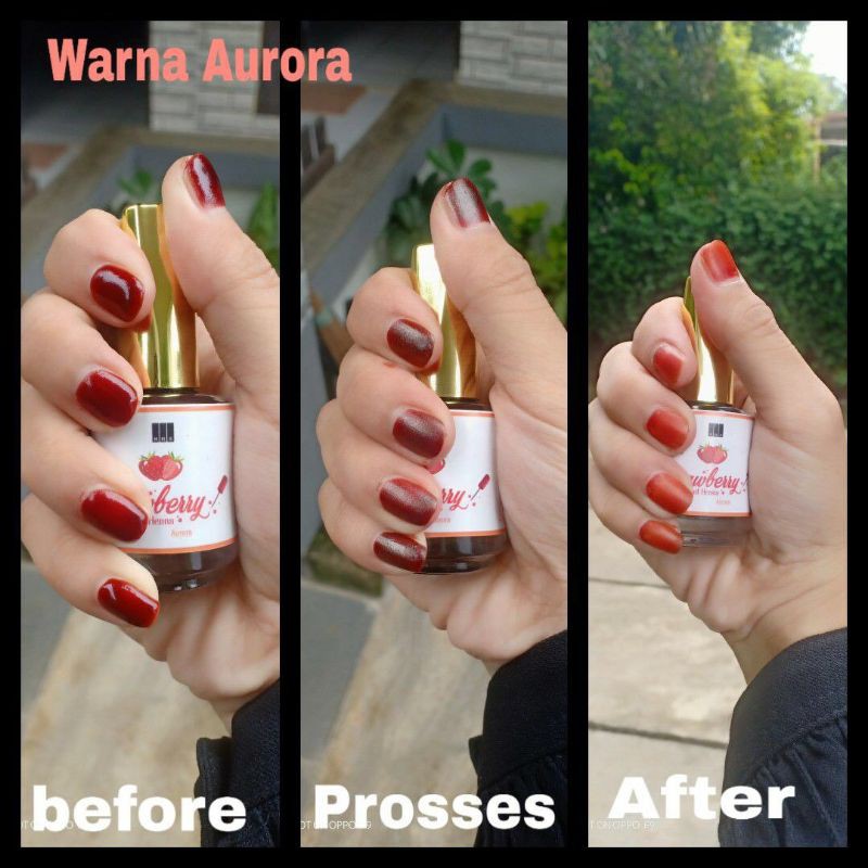 Jual Henna Kuku 5 Ml HALAL Wudhu Friendly Strawberry Nail Henna