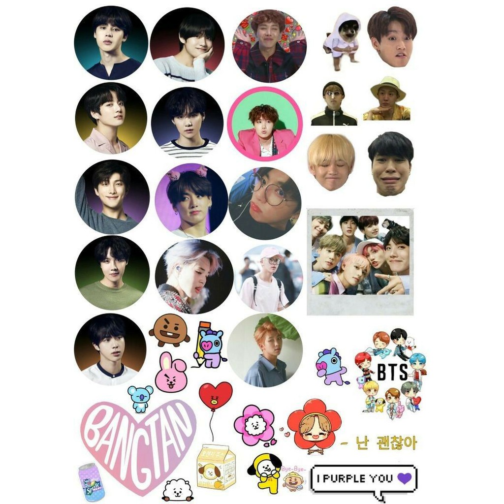 Jual Sticker Set Item BTS Ver 3 Tumblr Aesthetic Sticker Jungkook Jin