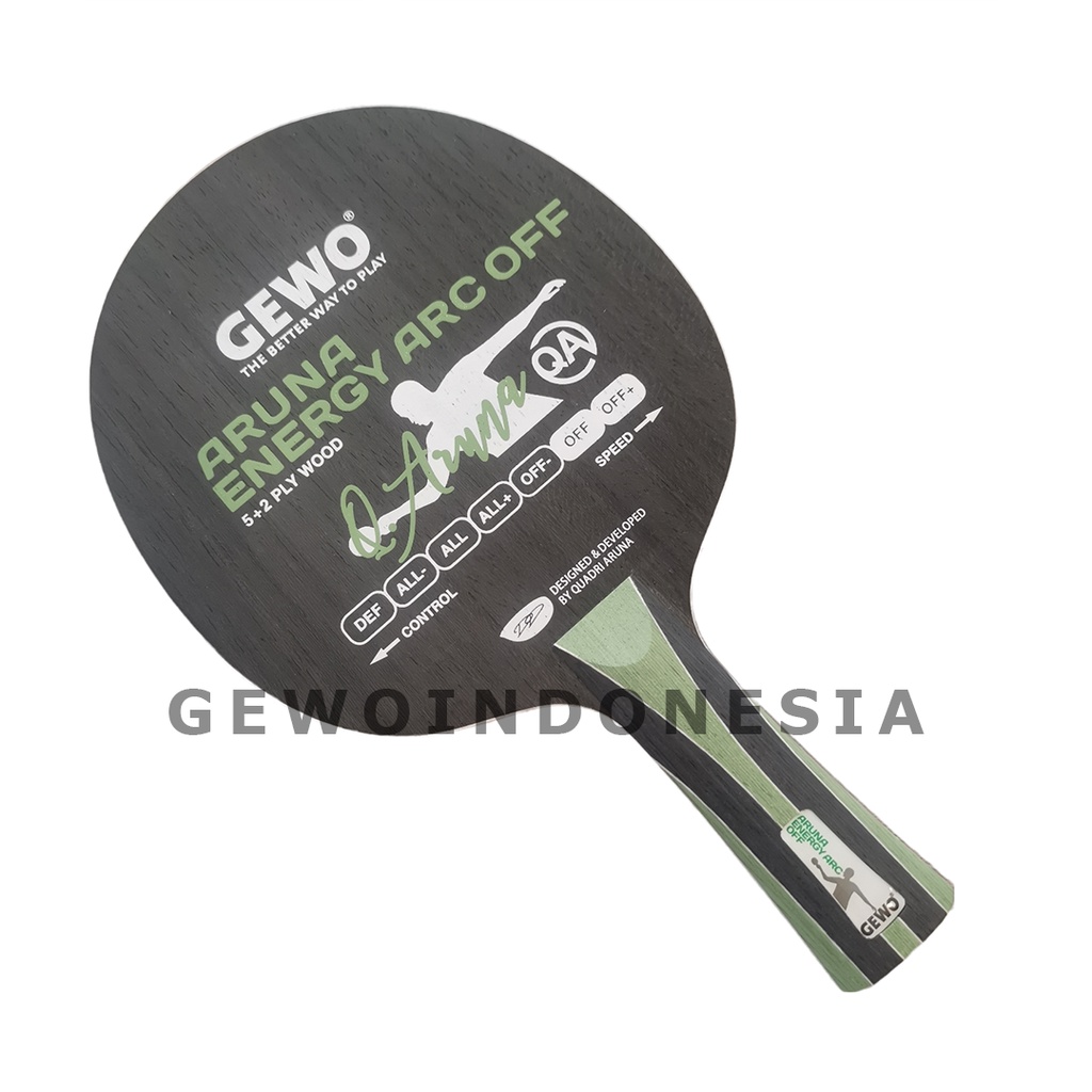 Jual Gewo Aruna Energy Arc Off Kayu Pingpong Blade Tenis Meja Bet Bat