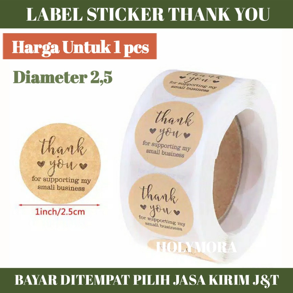 Jual Pcs Sticker Label Thank You For Your Order Stiker