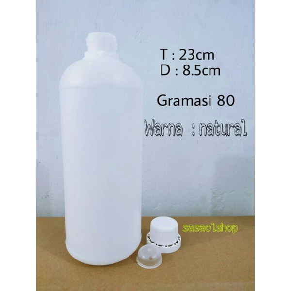 Jual Botol Hdpe Liter Natural Botol Agro Liter Botol Labor Ml