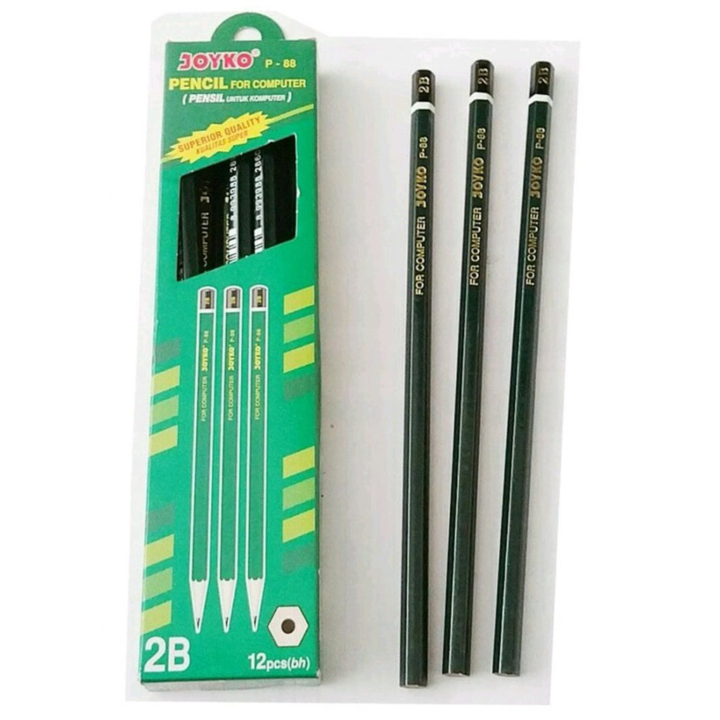 Jual PENSIL KAYU 2B JOYKO P 88 HIJAU 12 Pcs Shopee Indonesia