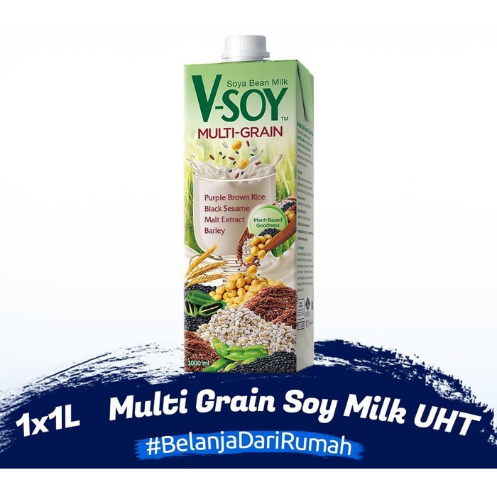 Jual V SOY VSOY Multi Grain Soy Milk UHT 1L 1liter 1 Liter Shopee