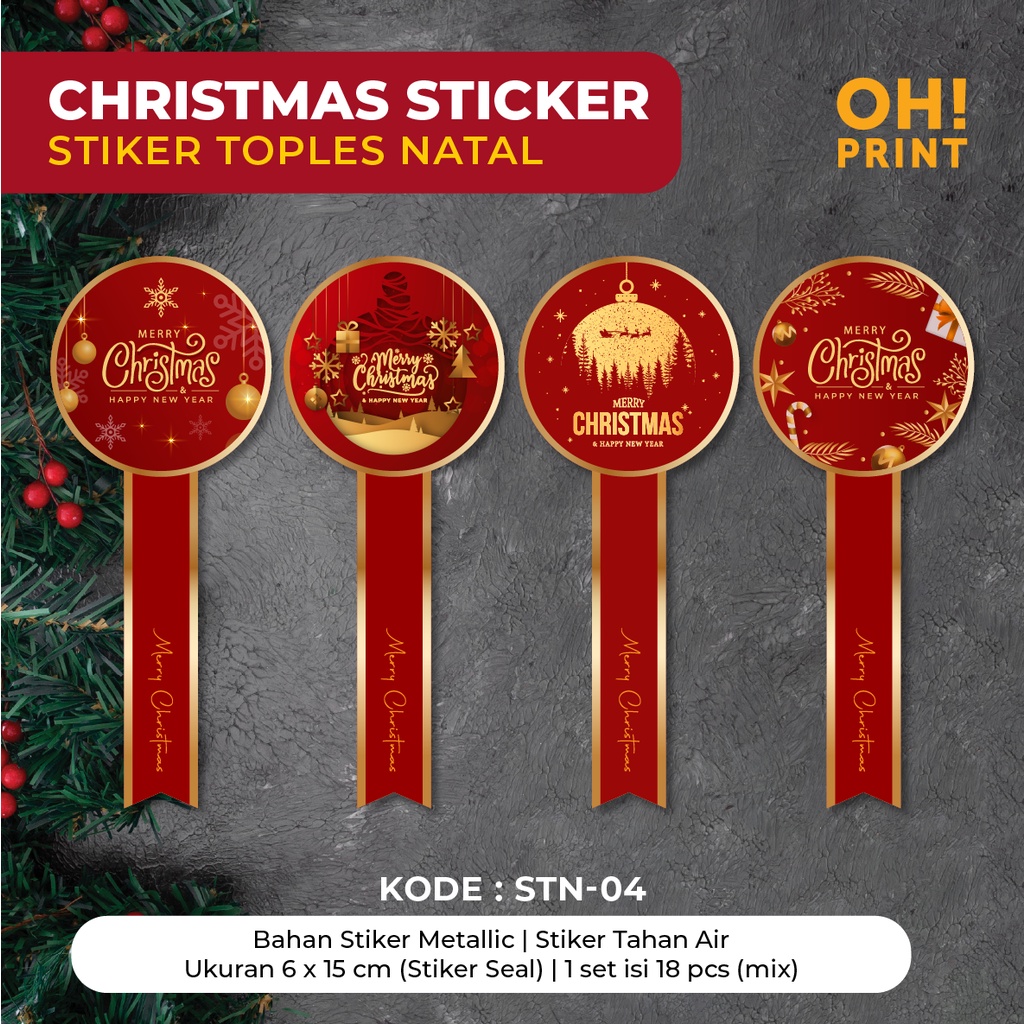 Jual Stiker Natal Stiker Toples Natal Christmas Sticker Stiker