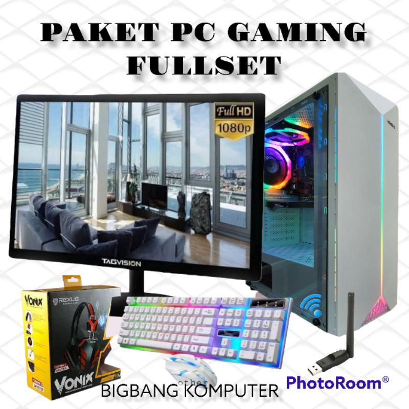 Jual Cpu Gaming Fullset Core I3 10105f Ram 8GB Vga 4GB DDR5 Led