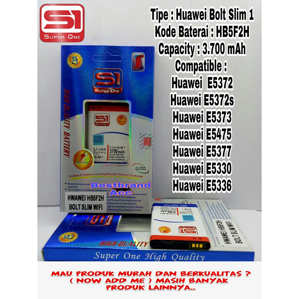 Jual Baterai Battre Bateray Huawei Modem Bolt Slim E S E