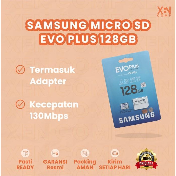 Jual Micro SD Samsung EVO PLus 128GB Plus Adapter Shopee Indonesia