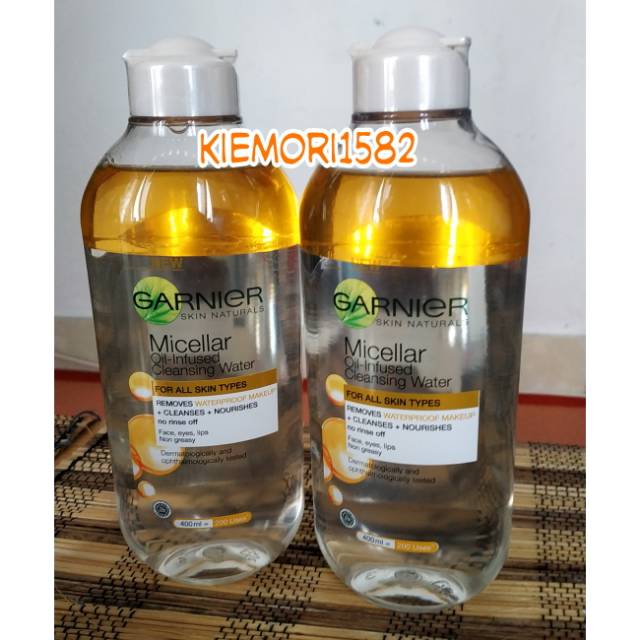 Jual GARNIER MICELLAR OIL INFUSED CLEANSING WATER 400ml Shopee Indonesia