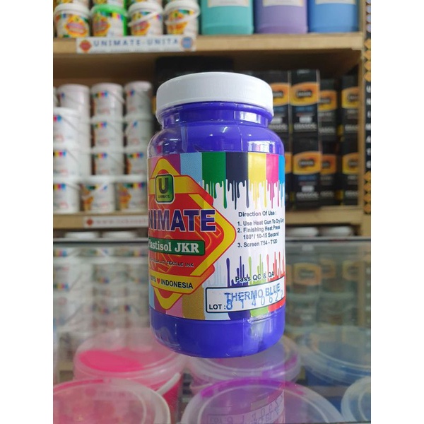 Jual Tinta Sablon Unimate Plastisol Jkr Thermo Kemasan Gr Shopee