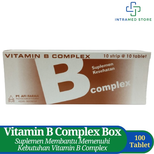 Jual Vitamin B Complex Box Isi Tablet Suplemen Vitamin B Complex