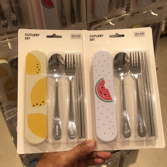 Jual Cutlery Miniso Sendok Makan Original Miniso Shopee Indonesia