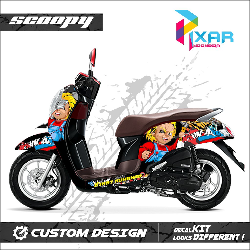 Jual STICKER DECAL MOTOR HONDA SCOOPY JAIL THAILOOK STIKER ANTI AIR