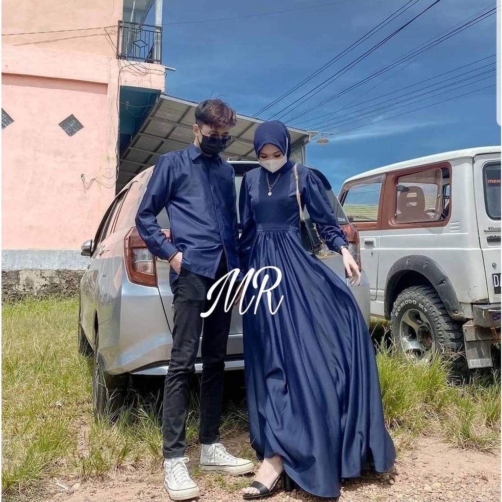 Jual Baju Couple Kapel Pasangan Maxi Dress Kemeja Pasangan Keluarga