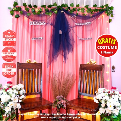 Jual Backdrop Dekor Dekorasi Photobooth Hiasan Lamaran Tunangan Akad