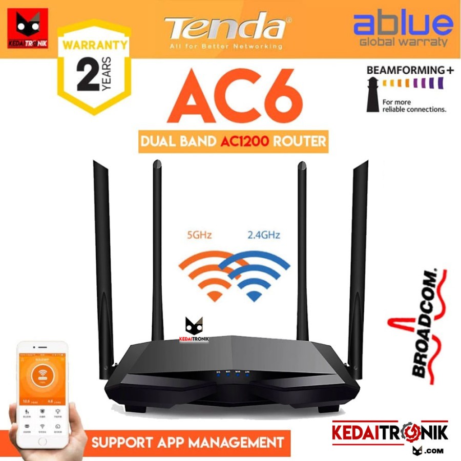 Jual Tenda AC6 WALL KILLER GIGABIT Router Extender Wifi Access Point