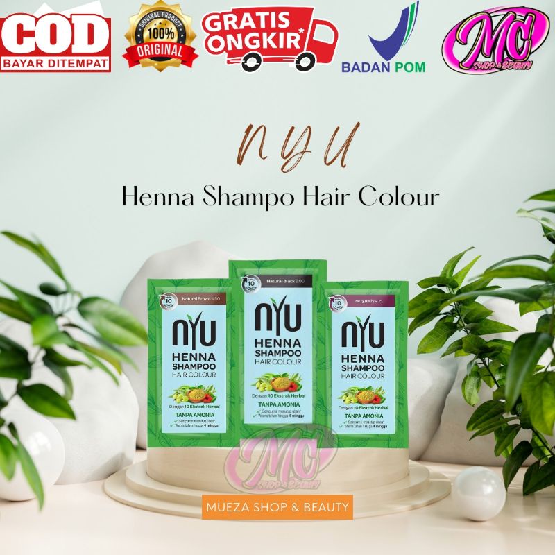 Jual Nyu Henna Shampo Hair Color Pewarna Rambut Permanen Cat Rambut