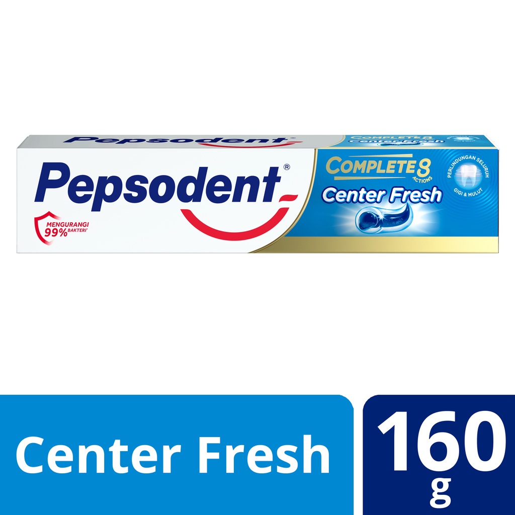 Jual Pepsodent Pasta Gigi Complete 8 Center Fresh Toothpaste 160g