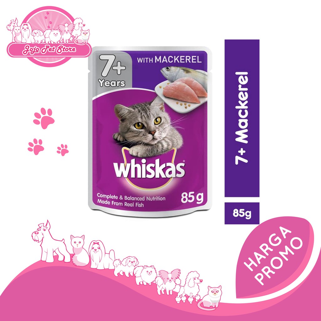 Jual Whiskas Mackerel Senior Gr Makanan Kucing Shopee Indonesia