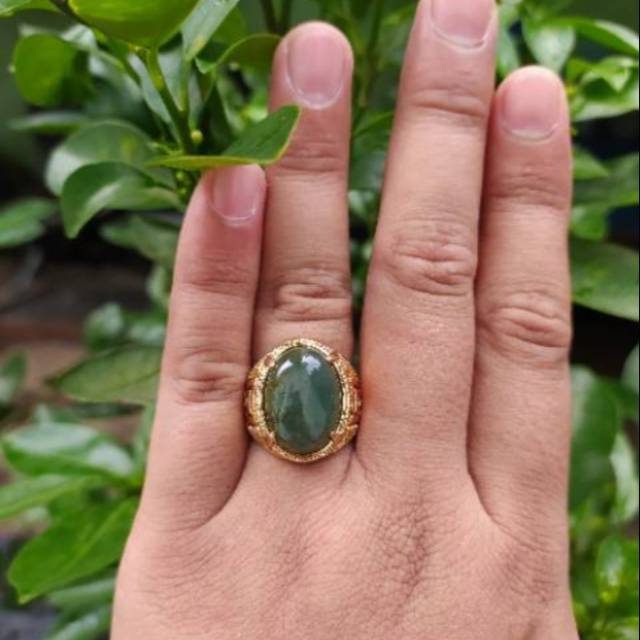 Jual Cincin Baru Akik Hijau Lumut Natural Shopee Indonesia