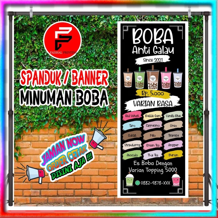 Jual Cetak Spanduk Toko Jualan Banner Murah Dan Cepat Backdrop Minuman