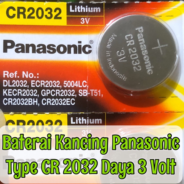 Jual Baterai Kancing Panasonic CR2032 3V Lithium Baterai CR 2032