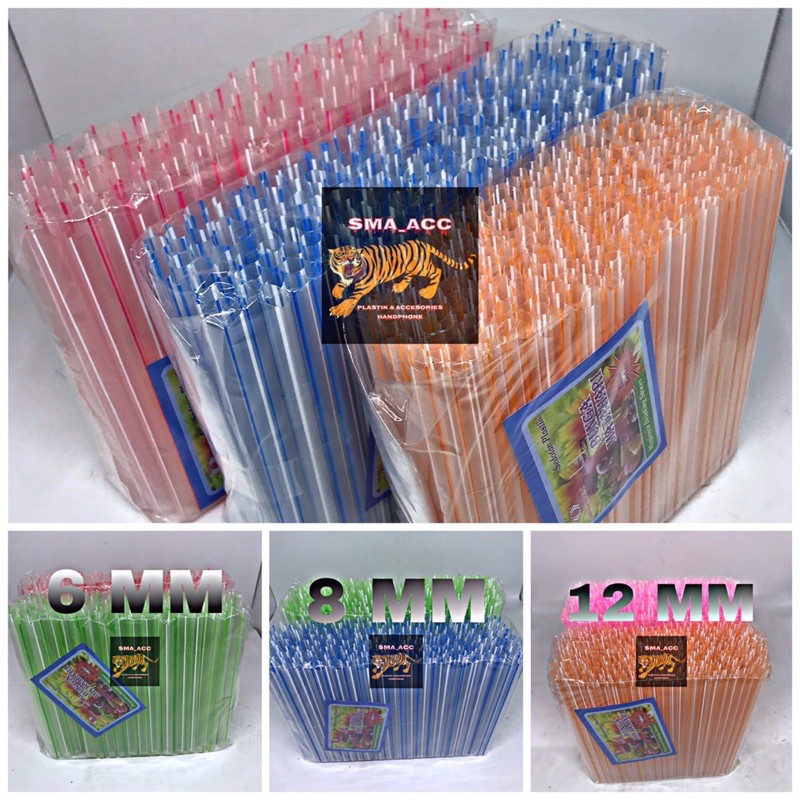 Jual Sedotan Plastik Boba Lancip Mm Mm Mm Sedotan Bubble Ukuran