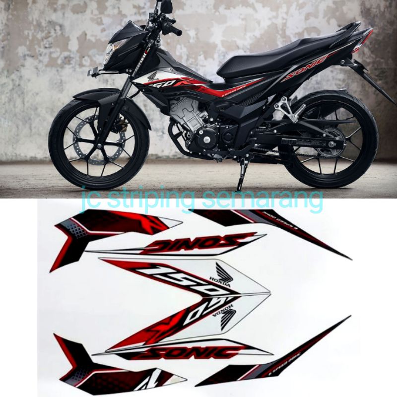 Jual Striping Honda Sonic 150 Activo Black 2021 Kualitas A Setara