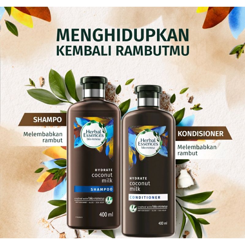 Jual Herbal Essences Bio Renew Hydrate Coconut Milk Sampo Conditioner