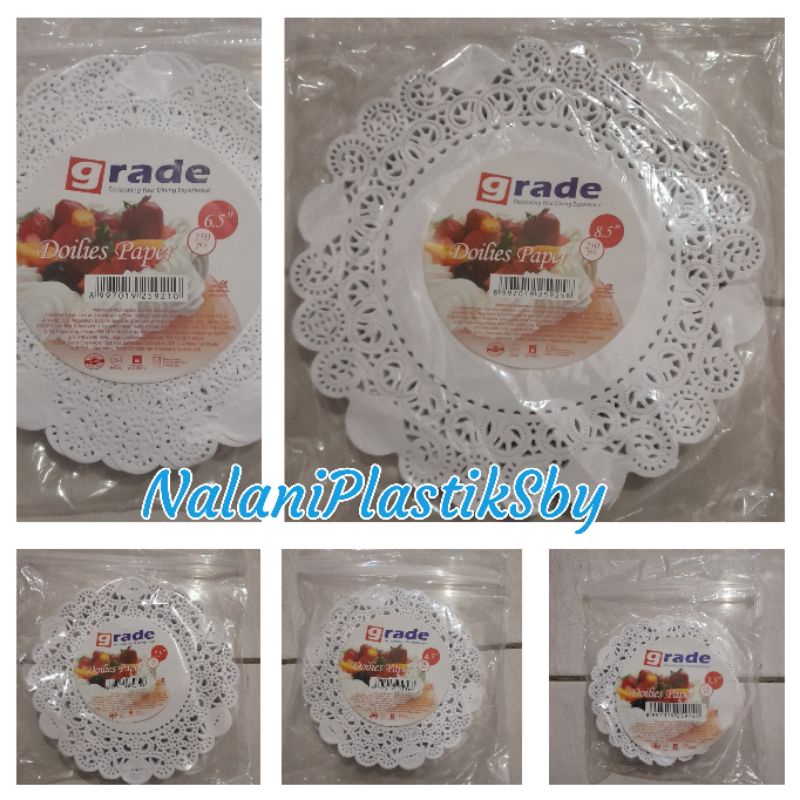 Jual Kertas Bulat Paper Doilies Putih Alas Kue Renda Shopee Indonesia