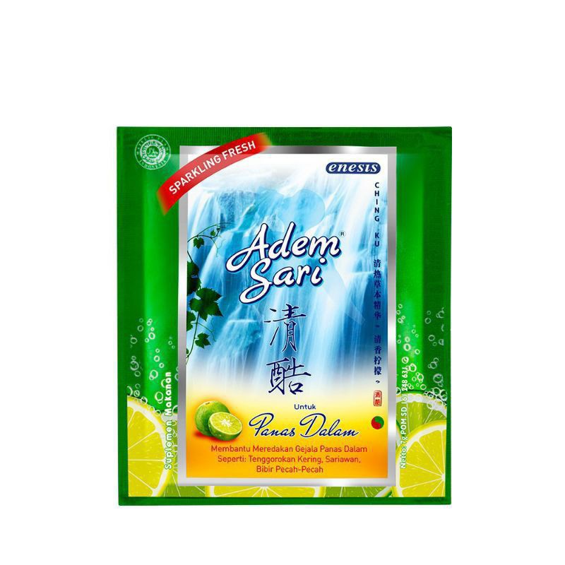 Jual Adem Sari Chingku Sparkling Lemon Herbal Tea Air Sejuk Botol