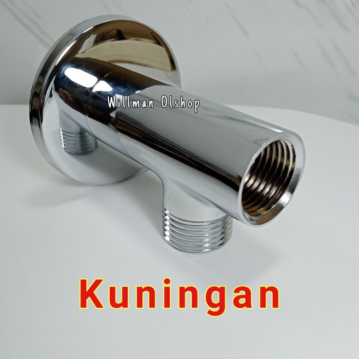 Jual Shower Arm Tee Wall Shower Kuningan Pipa Sambungan Tanpa Bobok