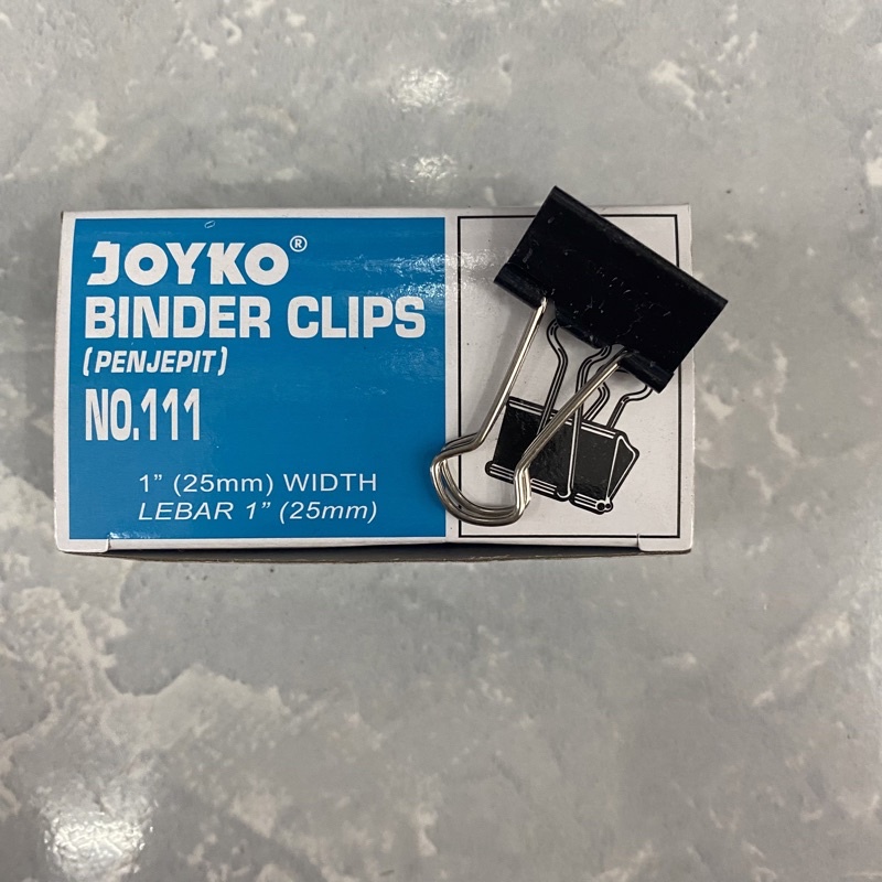 Jual Binder Clips Joyko Klip Penjepit Kertas Joyko Hitam No 105 107