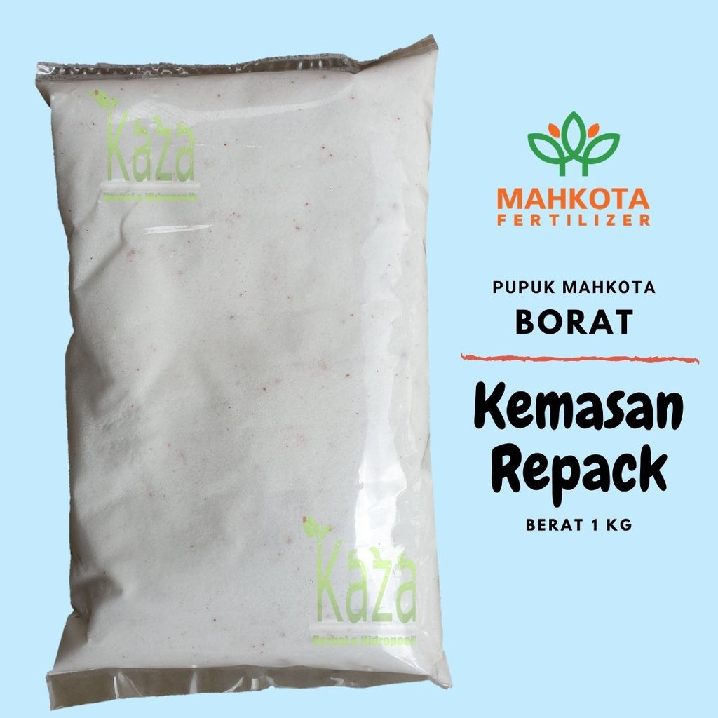 Jual Pupuk Mahkota Borat 1 Kg Repack Original Mikro Boron Borate B2O3