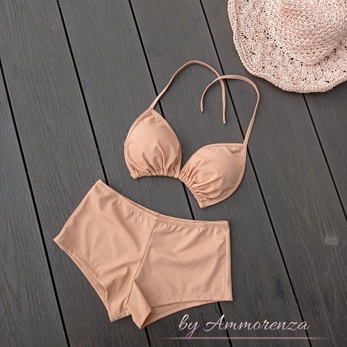 Jual Bikini Bikini Swimsuit Baju Renang Boxer By Ammorenza Soft Nude