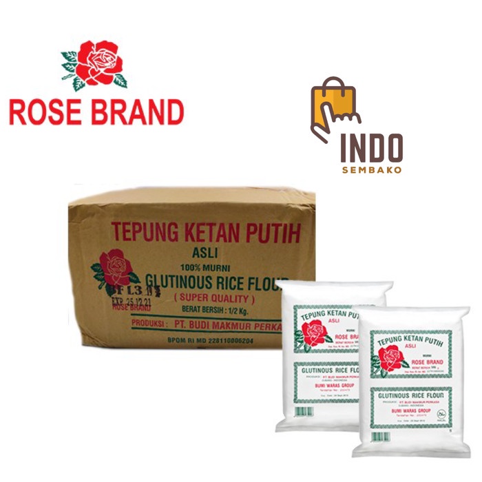 Jual Ketan Beras Tepung Tepung Ketan Rose Brand 500g Tepung Ketan