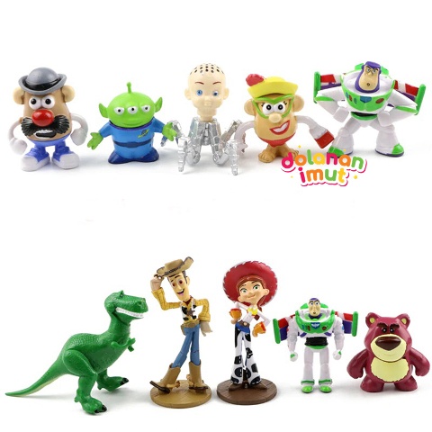 Jual Toy Story Figure Set 10 Mainan Pajangan Miniatur Hiasan Topper