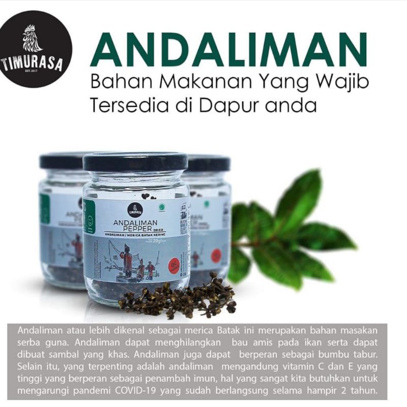 Jual TIMURASA ANDALIMAN PEPPER MERICA BATAK Shopee Indonesia