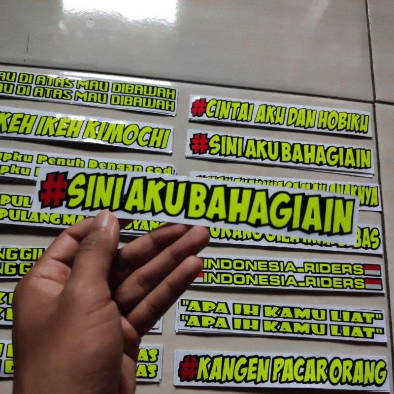 Jual Sticker Stiker Cutting Kata Kata Stabilo Shopee Indonesia