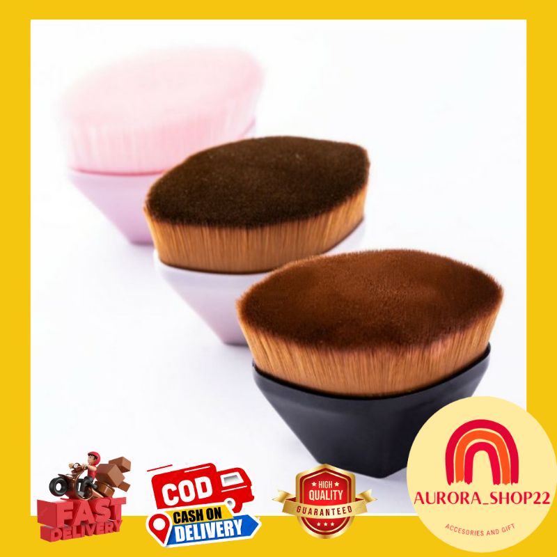 Jual Cod Kuas Bedak Powder Brush Gagang Pendek Kuas Blush On