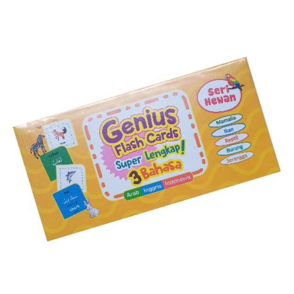 Jual Mainan Edukatif Genius Flash Cards Super Lengkap 3 Bahasa Seri