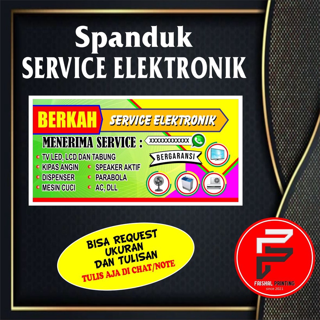 Jual Spanduk Service Elektronik Banner Servis Spanduk Kustom Ukuran