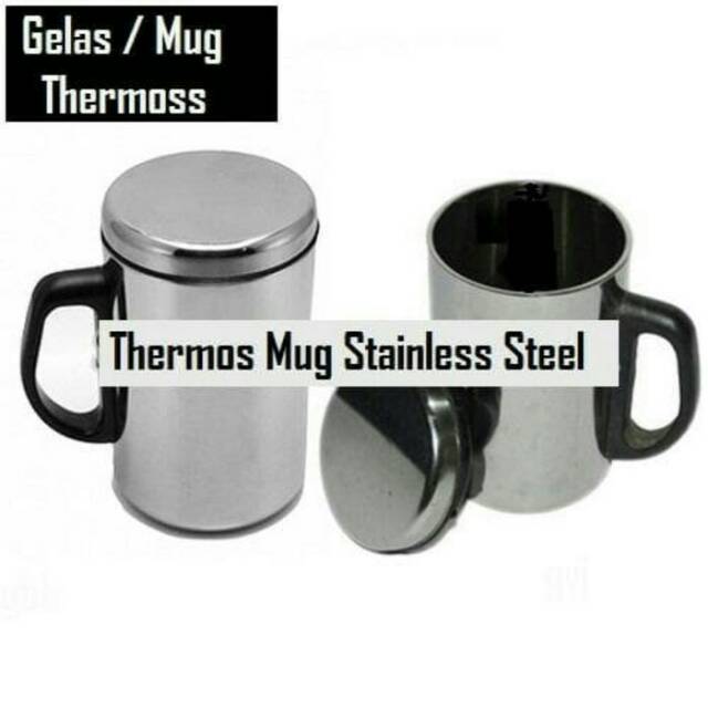 Jual Mug Thermos Stainless Steel Gelas Kopi Teh Susu Anti Panas Dingin