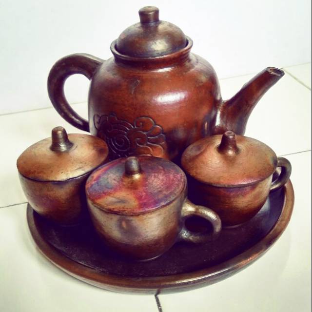 Jual Tea Set Teh Poci Tea Set Gerabah Tanah Liat Kerajinan Gerabah