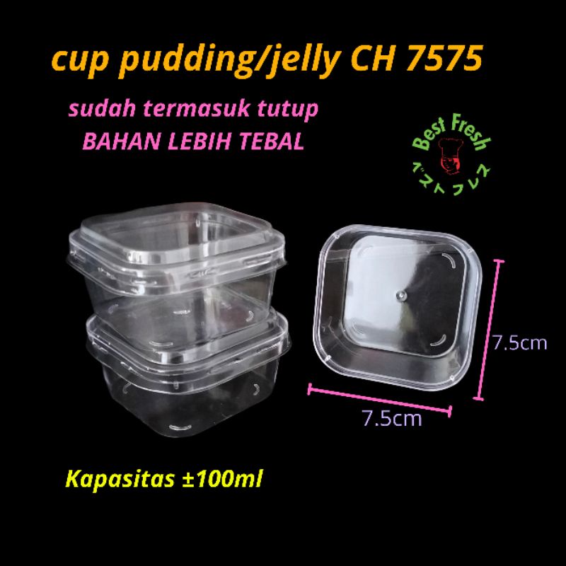 Jual Cup Puding Gelas Jelly Agar CH 7575 Satuan Dessert Mini Shopee