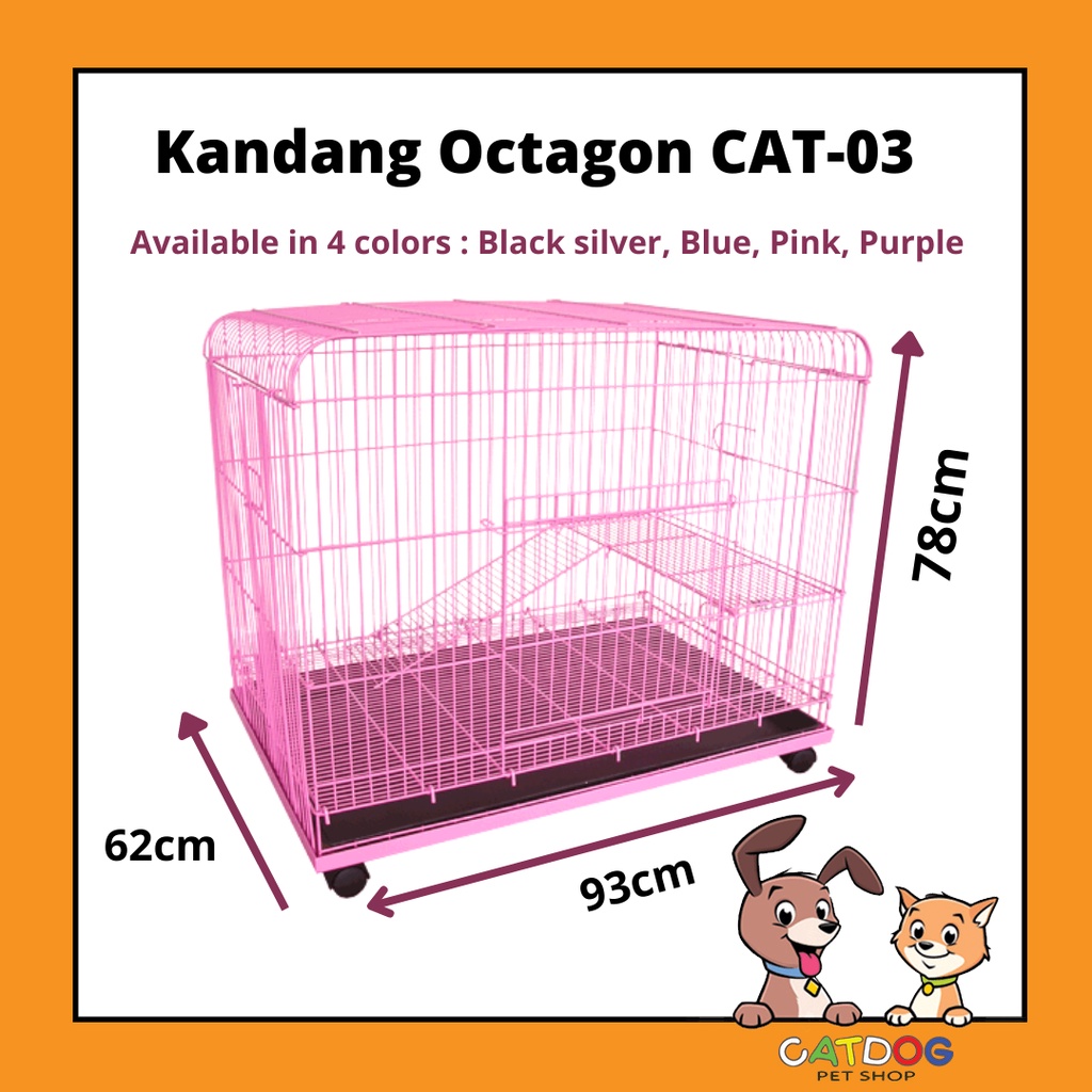 Jual Kandang Kucing Besi Tingkat Octagon Cat Cm X Cm X Cm