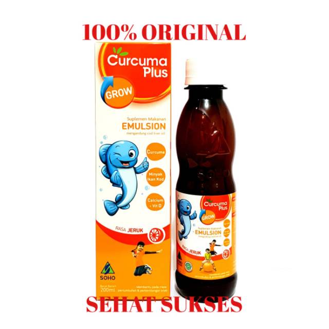 Jual CURCUMA PLUS GROW EMULSION 200ML RASA JERUK Shopee Indonesia