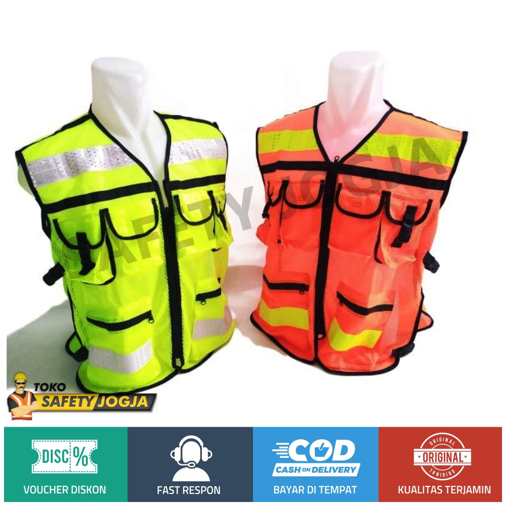 Jual ROMPI SAFETY PROYEK 6 KANTONG SAKU KANTUNG JARING Shopee Indonesia